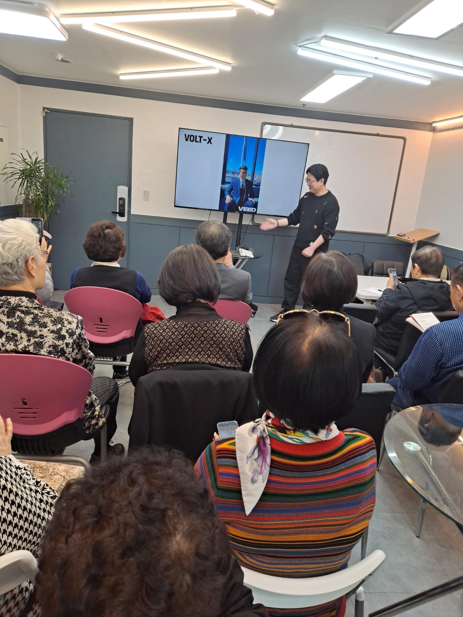 Volt-X classroom · Richard Lee on stage